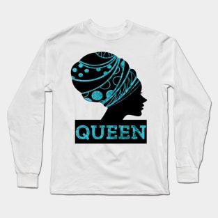 BLACK Queen Women In Blue Long Sleeve T-Shirt